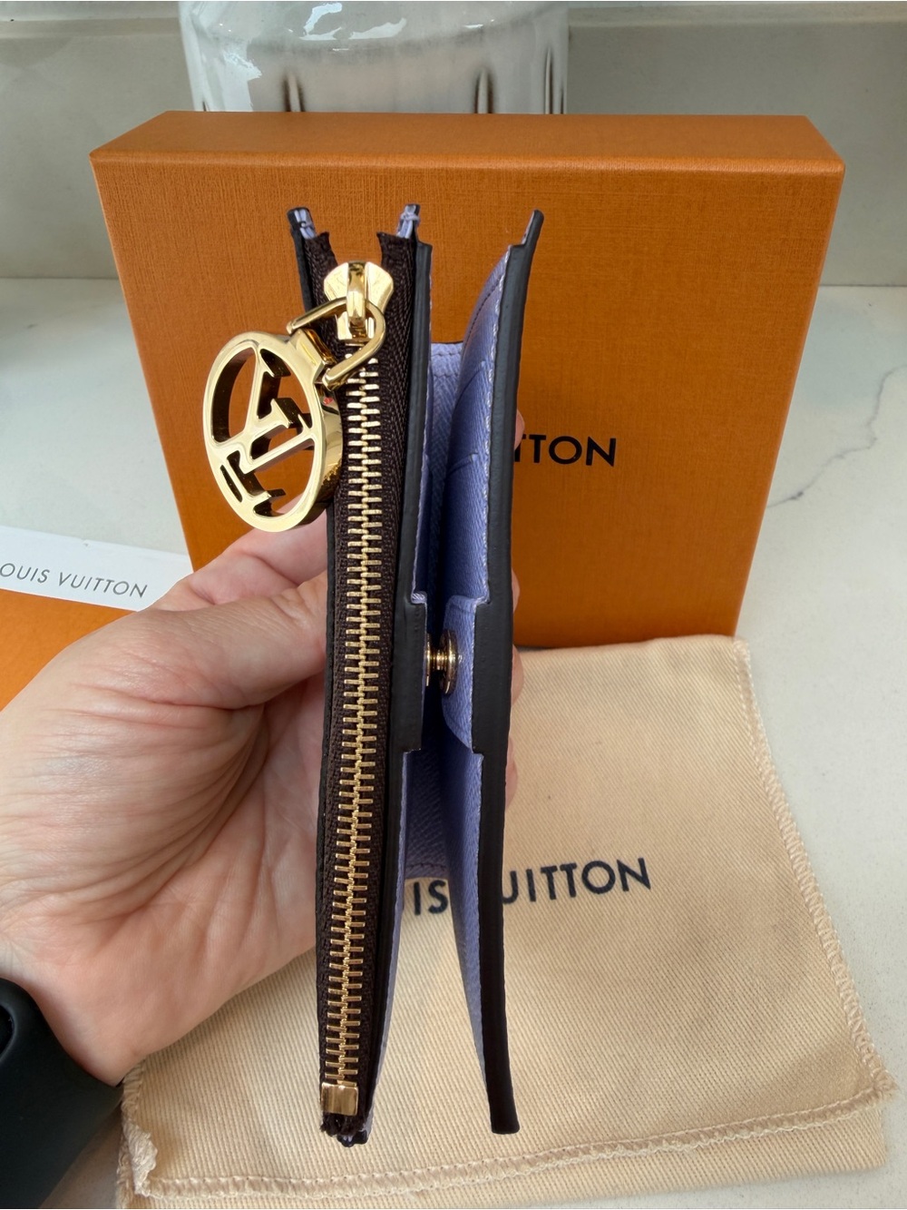 NWT Louis Vuitton Lisa Wallet in Monogram/IRIS - Picture 11 of 16